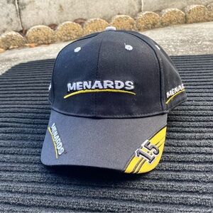 *NWOT* NASCAR #15 Menards Racing Hat -Strapback Cap -Black/Yellow -Paul Menard